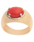 Bague 53 Bague Or jaune 18K Corail cabochon rouge 58 Facettes BO210449/ROUGECABOCHON/PHOTO