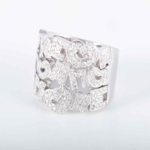 Bague 53 Bague Pasquale Bruni Amore or blanc et diamants 58 Facettes P9L7