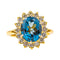 Bague 56 Bague  Pompadour Or jaune Topaze, Diamant 58 Facettes 4007997CN
