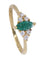 Bague 55 Bague moderne émeraude et diamants 58 Facettes 085411