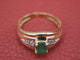 Bague 49 Bague jonc or 750 emeraude 58 Facettes