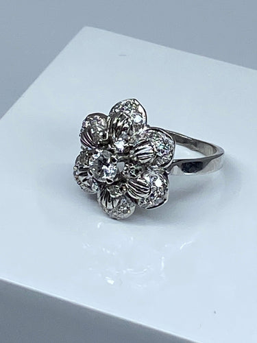 Bague 48 Bague Fleur Diamants 58 Facettes AB69