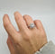 Bague 53 Bague or blanc sertie de diamants baguettes et diamants ronds 58 Facettes