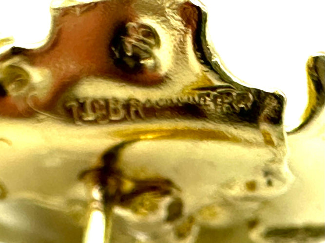 Boucles d'oreilles BRYNNER. Boucles d'oreilles vintage or jaune 18K 58 Facettes