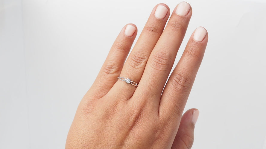 Bague 54 DINH VAN - Bague le cube diamant en or blanc et diamant 58 Facettes 32660