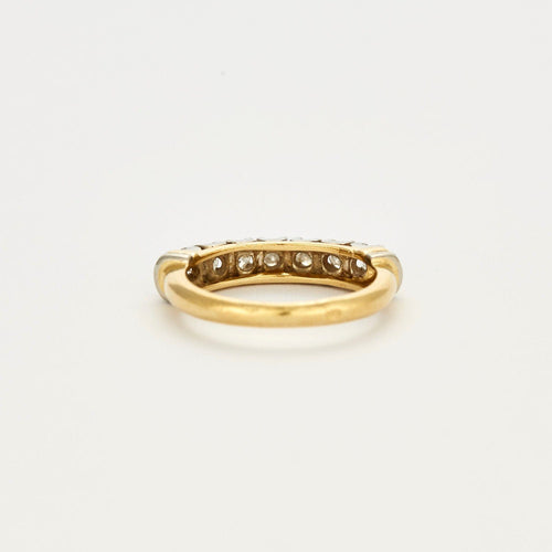 Bague 54 Alliance or jaune et blanc brillants 58 Facettes 2274456