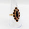 Bague 59.5 Bague marquise antique or jaune, grenats sur paillons 58 Facettes A05966