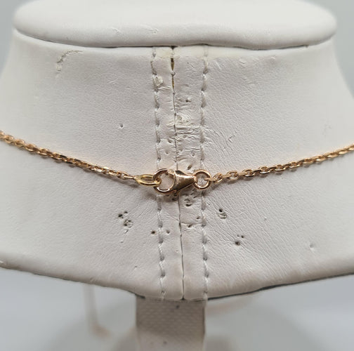 Collier Collier or rose serti de saphirs et d'un diamant 58 Facettes