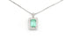 Collier Collier en or blanc avec émeraudes et diamants 58 Facettes 14501