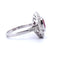 Bague 54 Bague Art Déco or blanc rubis diamants 58 Facettes