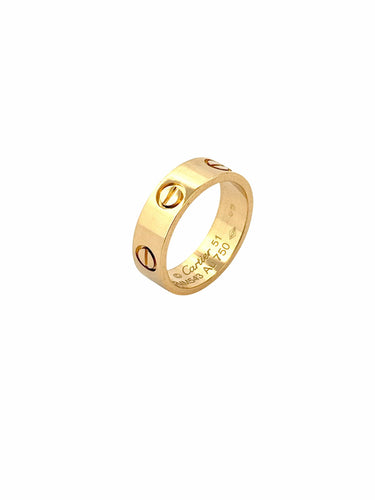 Bague 51 Alliance Love signée Cartier or jaune taille 51 58 Facettes