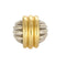 Bague 55 Importante bague moderniste en or jaune et or gris 58 Facettes REU0872