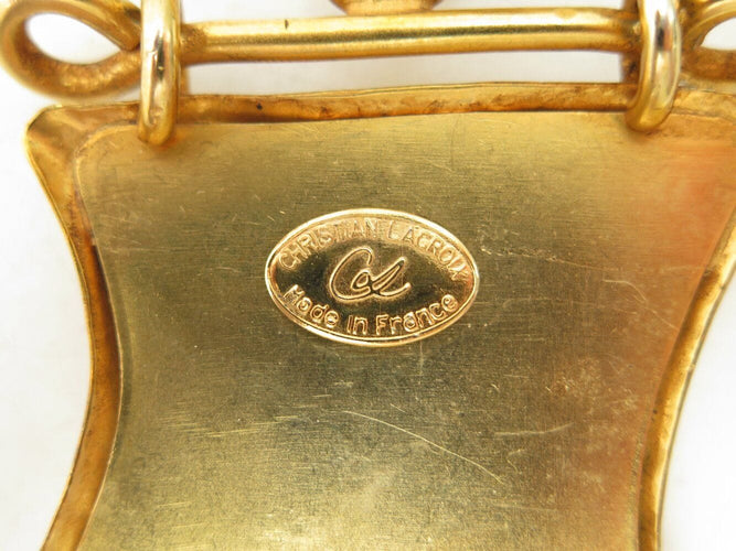 Collar vintage collar CHRISTIAN LACROIX colgante charms piedras borla 58 Facettes 272656