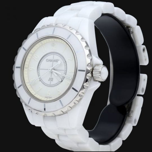 Montre Montre Chanel J12 33 mm Blanc Fantôme 58 Facettes MT41313