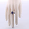 Bague 55 Bague en or blanc avec tanzanite et diamants 58 Facettes