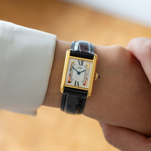 Cartier Tank Must - Ivory trinity dial - SM 58 Facettes