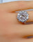 Bague 52 Bague marguerite en or blanc 18 carats : diamant central 1,21 carat 58 Facettes AB333