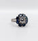 Bague 52 Bague marguerite Art déco en platine et diamant 0,65 ct, saphirs 58 Facettes A06577