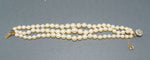 Bracelet Bracelet Art Déco 3 rangs de perles de culture monture en or 18k et diamants 16,5 cm 58 Facettes