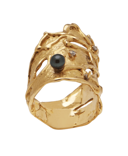 Bague 54 Bague Créateur Or 18K Perle Diamant 58 Facettes BO220256/BaguedeCréateurPerleetDiamant