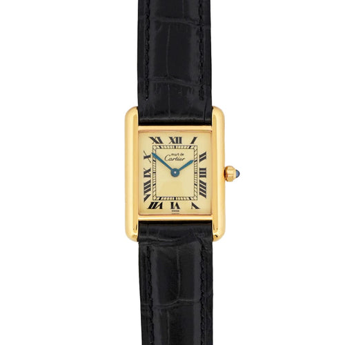 Montre Cartier - Montre Tank Must - Lemon roman dial - SM - Mint 58 Facettes