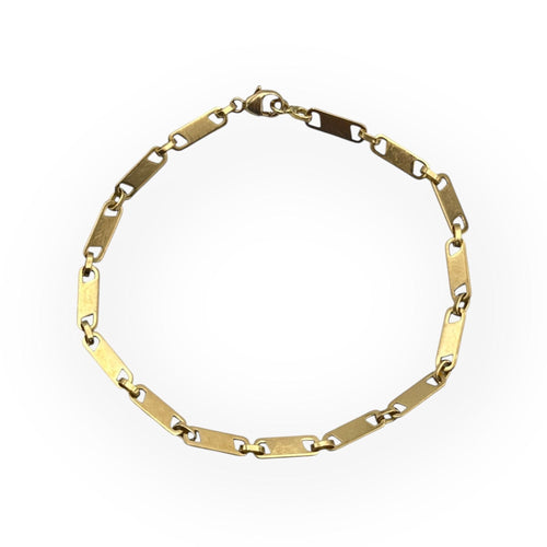Bracelet Bracelet or jaune maille rectangle 58 Facettes 149059927