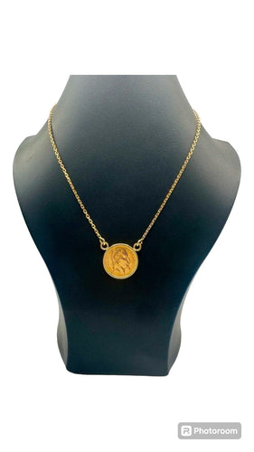 Collier Collier maille forçat pièce de 20 francs Napoléon 58 Facettes