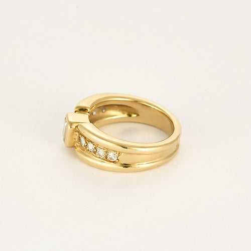 Bague 53 Bague type solitaire en or jaune et diamants 58 Facettes AUX1402