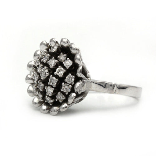 Bague 56 Bague - Or blanc et diamants 58 Facettes 1088-1