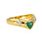 Bague 54 Bague  Jonc Or jaune Emeraude, Diamant 58 Facettes 4286093CN