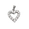 Pendentif Pendant coeur en or blanc et diamants 58 Facettes 250379