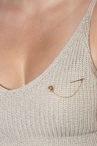 Broche Epingle Or rose, Or jaune Perle 58 Facettes 4036406CN