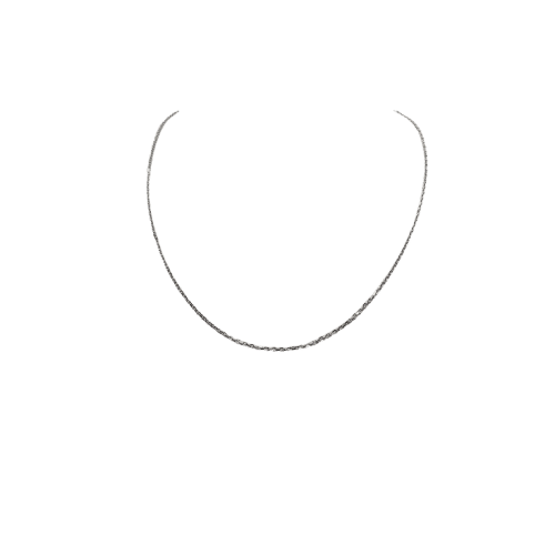 Collier Chaine fine or blanc 18 carats 58 Facettes