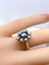 Bague 53 Bague marguerite en or blanc, saphir et diamants 58 Facettes AB644