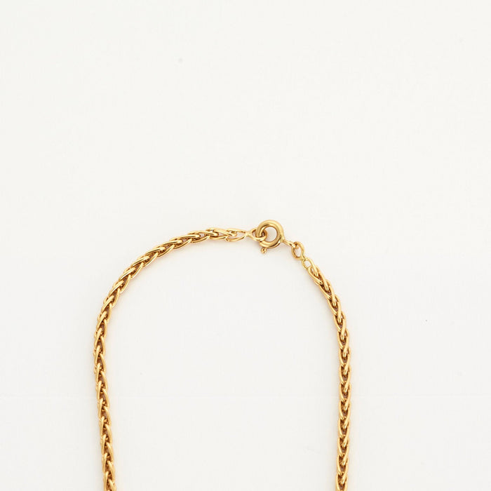 Yellow gold palm chain with chatelaine