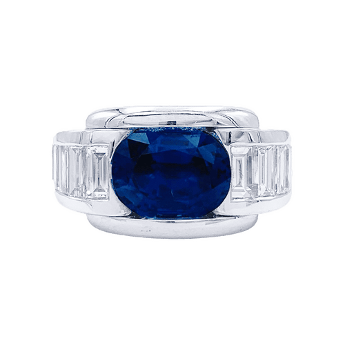 Bague 52 Bague Mauboussin, "Alessandra", or blanc, saphir, diamants. 58 Facettes 32448