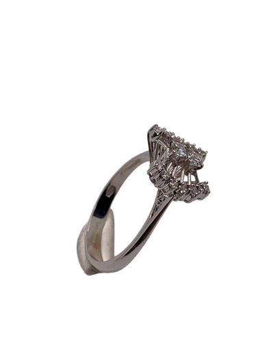 Bague 55 Bague vintage or blanc diamants 58 Facettes