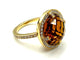 Bague 54 CHAUMET. Collection "Attrape-moi si tu m'aimes", bague or jaune, citrine et diamants 58 Facettes