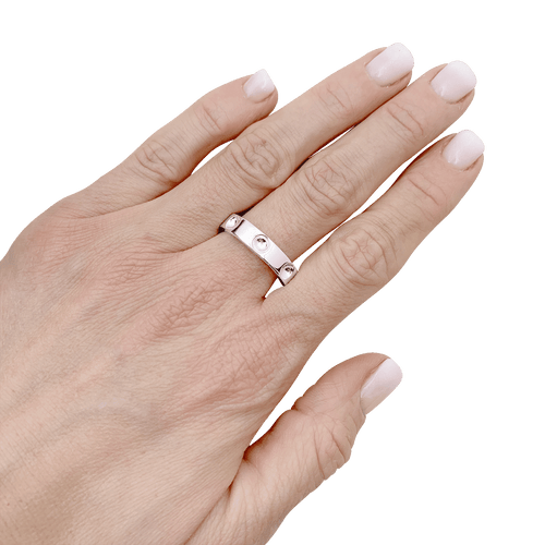 Bague 58 Alliance Louis Vuitton, or blanc 58 Facettes 34392