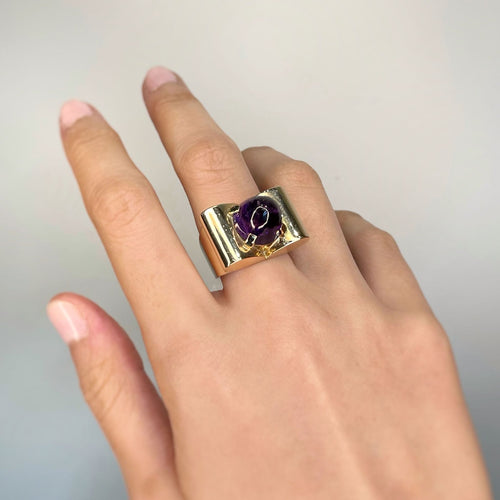 Bague 53 Bague TANK - Or & Améthyste 58 Facettes 240182R