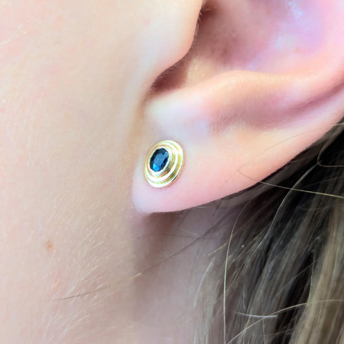 Boucles d'oreilles Boucles d'oreilles en or jaune et saphir 58 Facettes 30063