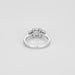 Bague 53 Solitaire trilogie or blanc, diamant princesse 1,50 carat. 58 Facettes