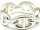 Bague 51 HERMES. Collection "Chaine d'ancre enchainée", bague argent 58 Facettes