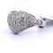 Bague 54 Bague en forme de cœur en diamant 58 Facettes