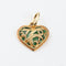 Pendentif Yanes - Pendentif cœur en or jaune 18 carats et émail vert 58 Facettes FN24/0003