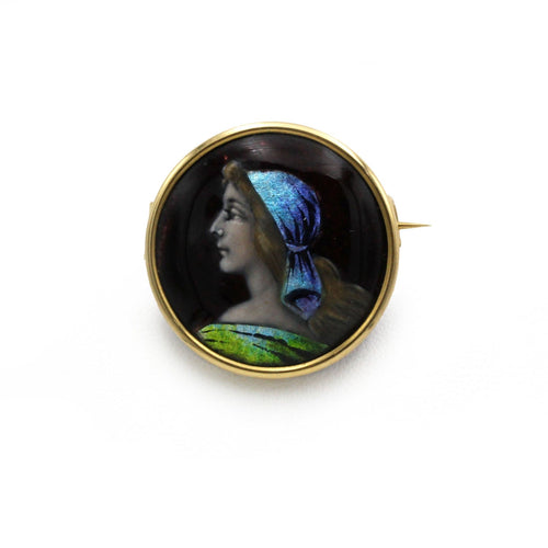 Broche Broche - Or jaune & Email Limoges 58 Facettes 250276R