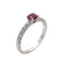 Bague 55 Bague en or blanc, rubis & diamants 58 Facettes