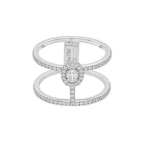 Bague 52 Bague Messika "Glam'Azone" or blanc, diamants. 58 Facettes 34579