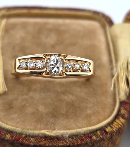 Bague 60 Bague en or jaune et diamant 58 Facettes