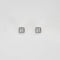 Boucles d'oreilles Boucles d'oreilles carrés or blanc et diamants 58 Facettes AB36